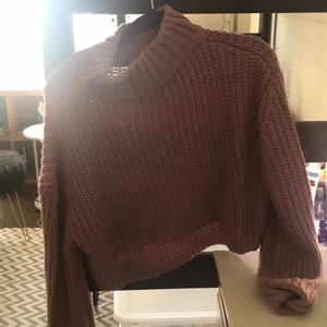 pink oversized sweater